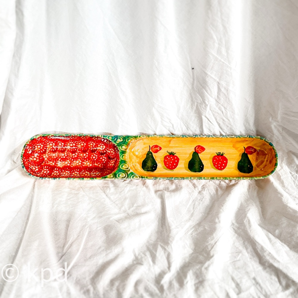 Vintage Hand-Painted Italian Serving Tray  - 18” long from Amalfi Coast - Picture 5 of 10